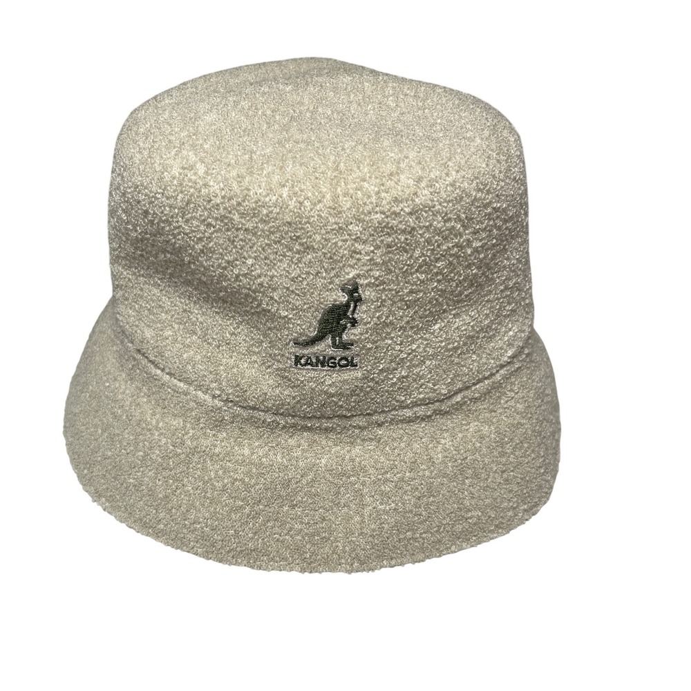 Kangol Bermuda Lahinch Bucket Hat Cream Boucle Textured Small Unisex